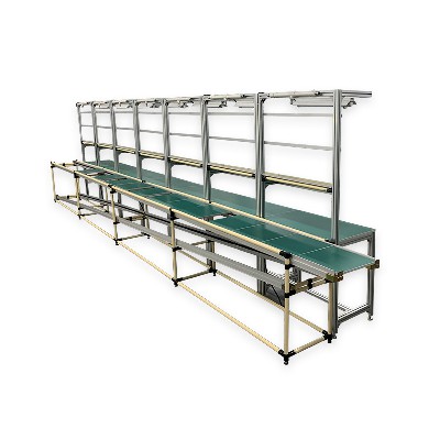 流水線系列 鋁型材防靜電工作臺車間鋁合金框架流水線工作桌鋁材